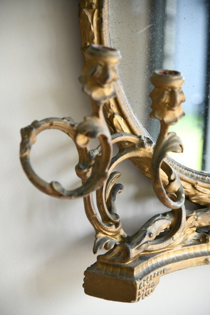 Antique Giltwood & Gesso Toilet Mirror