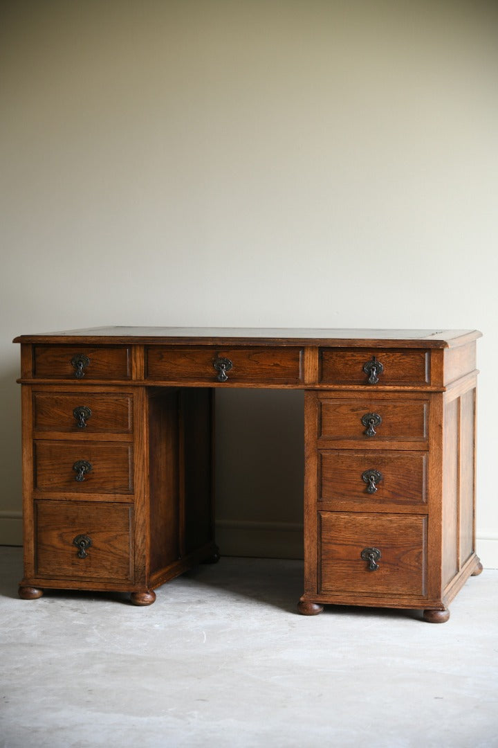 Edwardian Oak Writing Desk