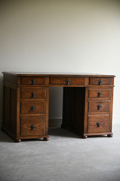 Edwardian Oak Writing Desk