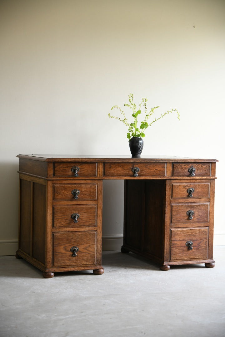 Edwardian Oak Writing Desk