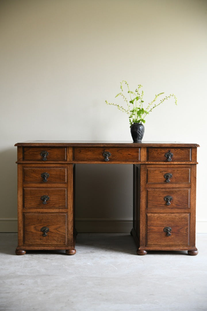 Edwardian Oak Writing Desk