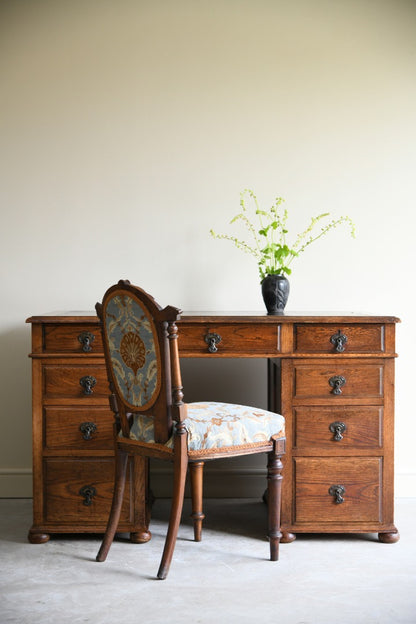 Edwardian Oak Writing Desk