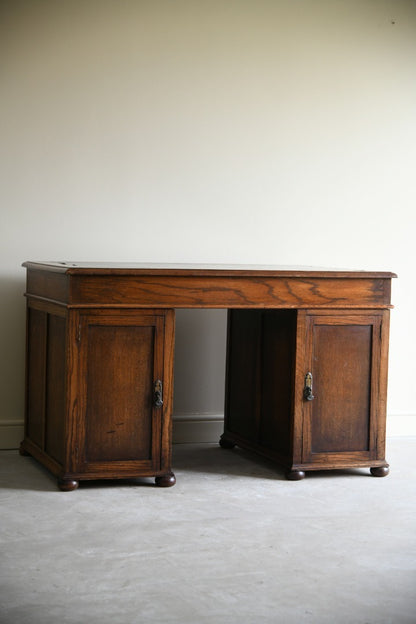 Edwardian Oak Writing Desk