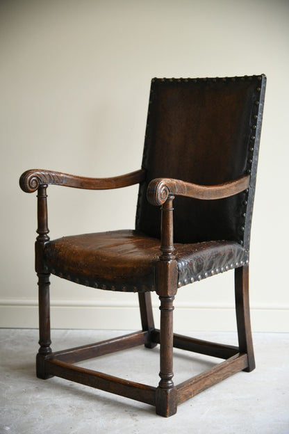 17th Century Design Leather Chair