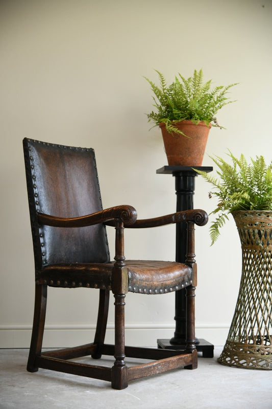 17th Century Design Leather Chair