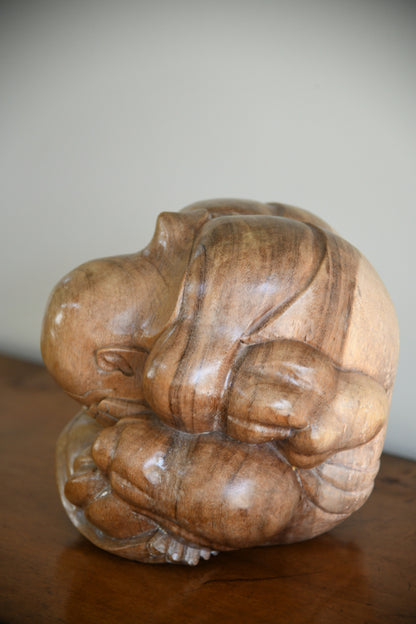 Large Carved Weeping Buddha