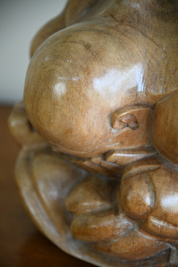 Large Carved Weeping Buddha