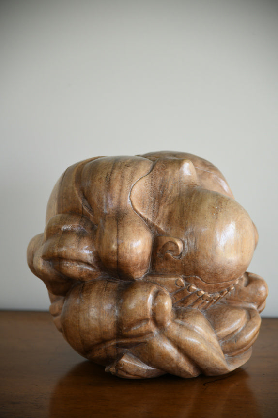 Large Carved Weeping Buddha