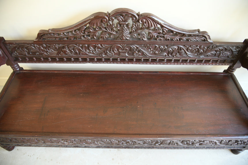 Indonesian Carved Day Bed Bench