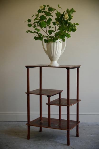 Oriental Red Lacquer Open Shelves