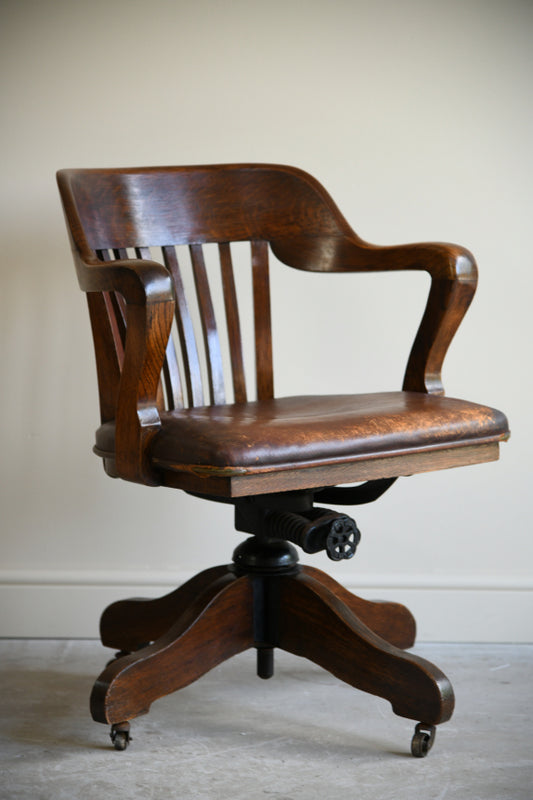 Early 20th Century Oak Office Chair