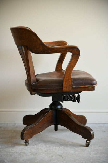 Early 20th Century Oak Office Chair