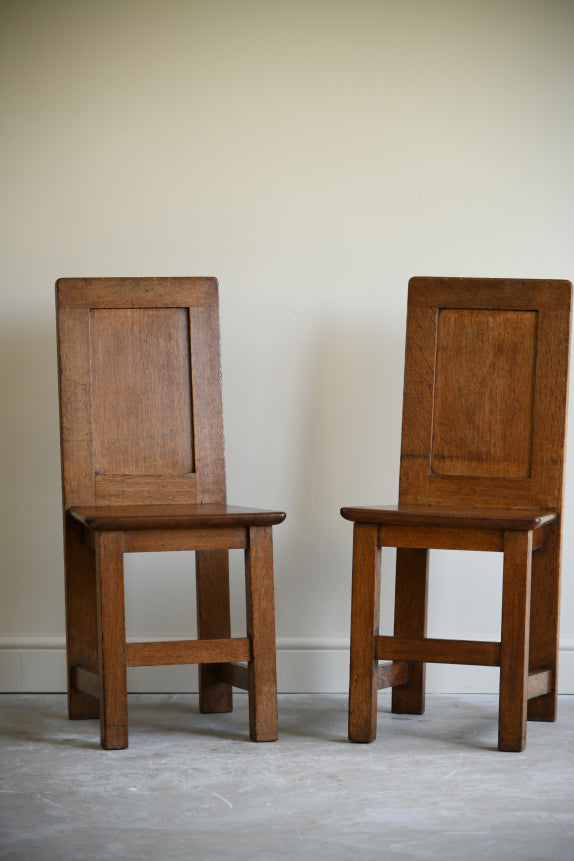 Pair Mid 20th Century Oak Chairs