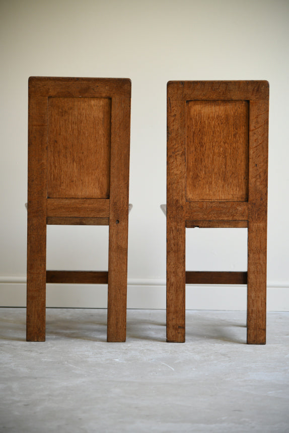 Pair Mid 20th Century Oak Chairs