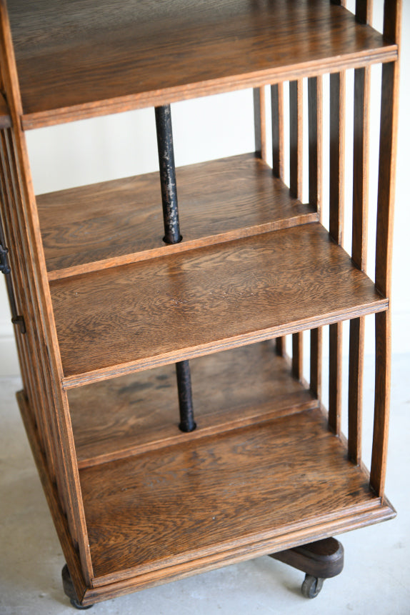 Early 20th Century Oak Revolving Bookcase