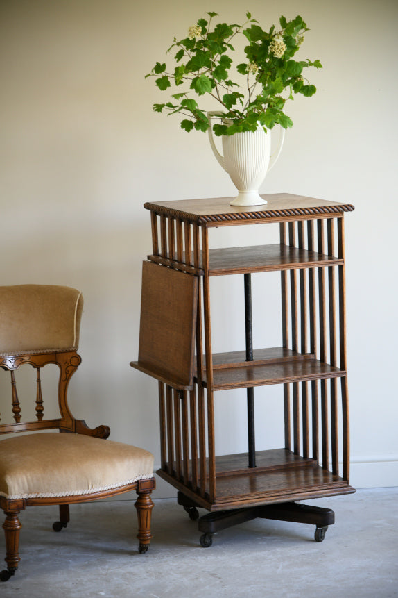 Early 20th Century Oak Revolving Bookcase