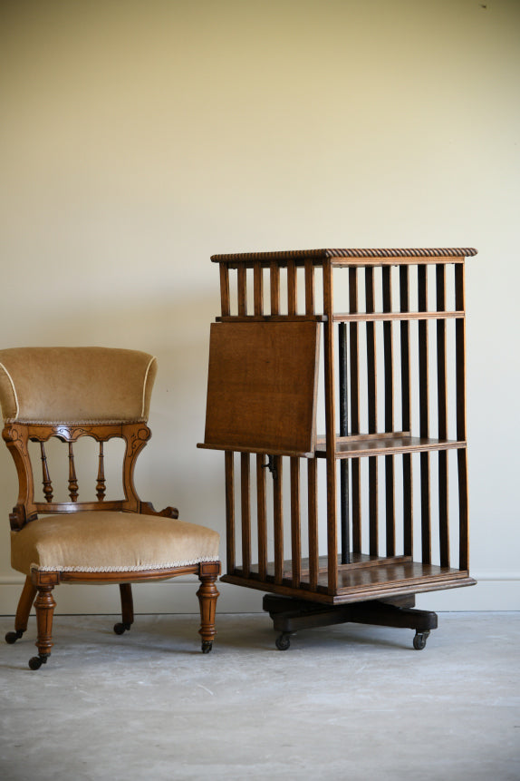 Early 20th Century Oak Revolving Bookcase