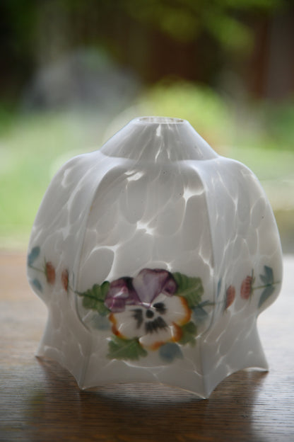 Vintage White Mottled Glass Shade