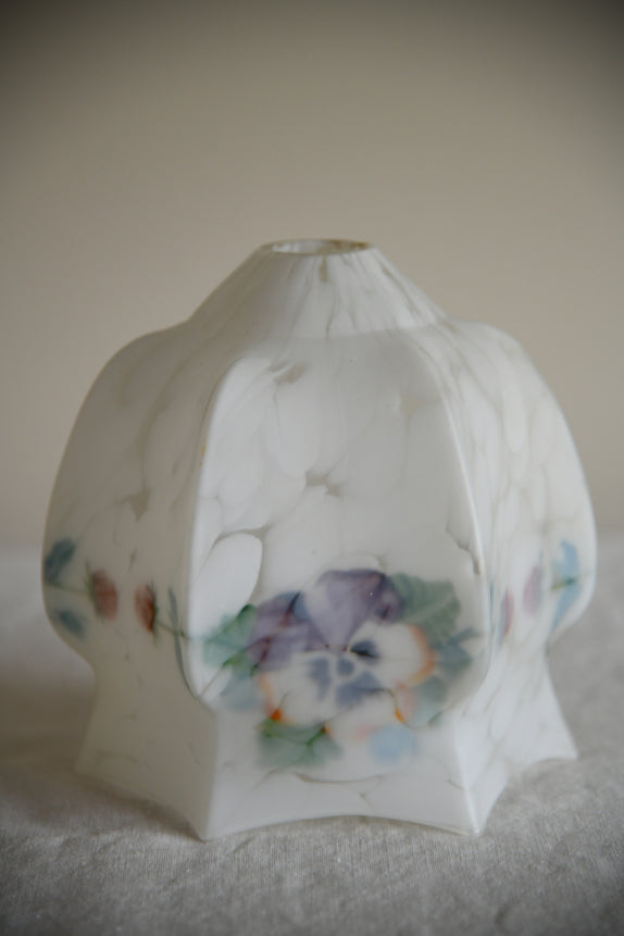 Vintage White Mottled Glass Shade