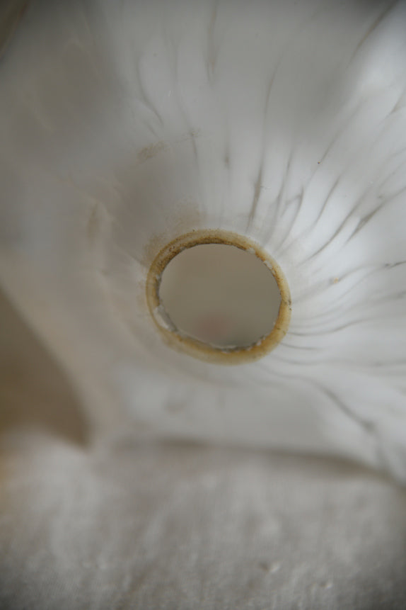 Vintage Mottled White Glass Shade