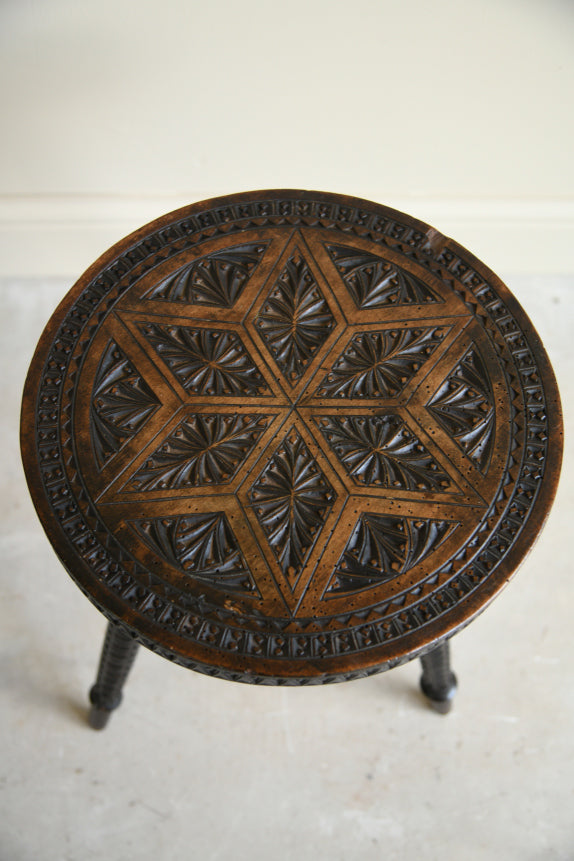 Victorian Chip Carved Side Table