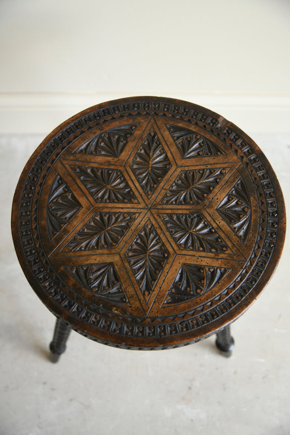 Victorian Chip Carved Side Table