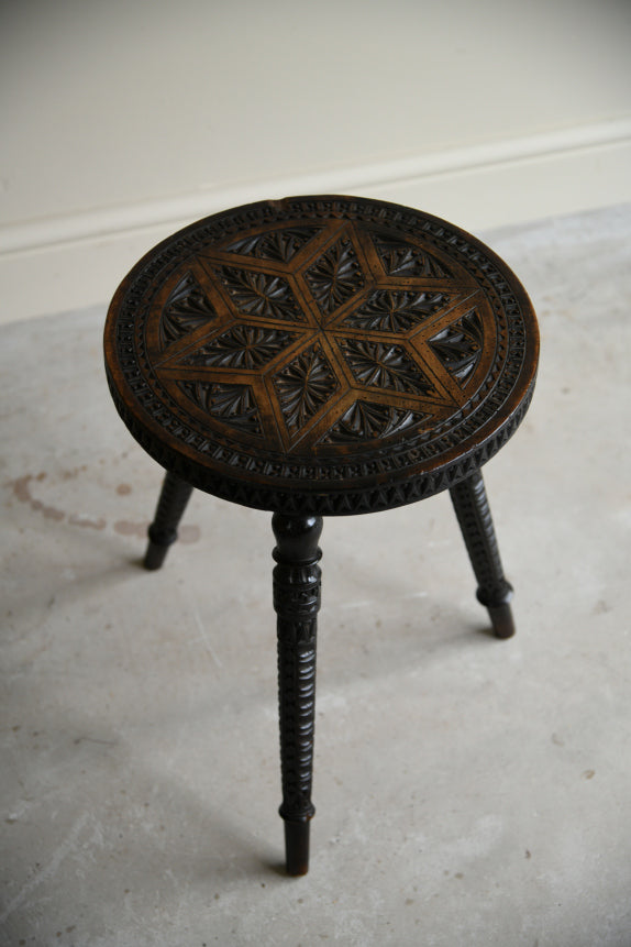 Victorian Chip Carved Side Table