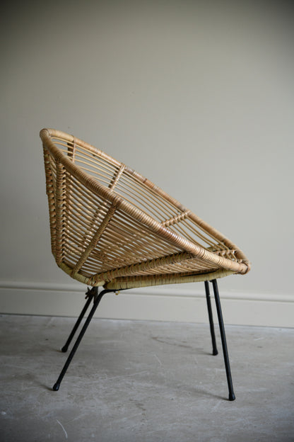 Mid Century Rattan Tub Chair