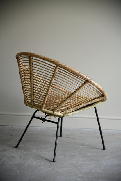 Mid Century Rattan Tub Chair