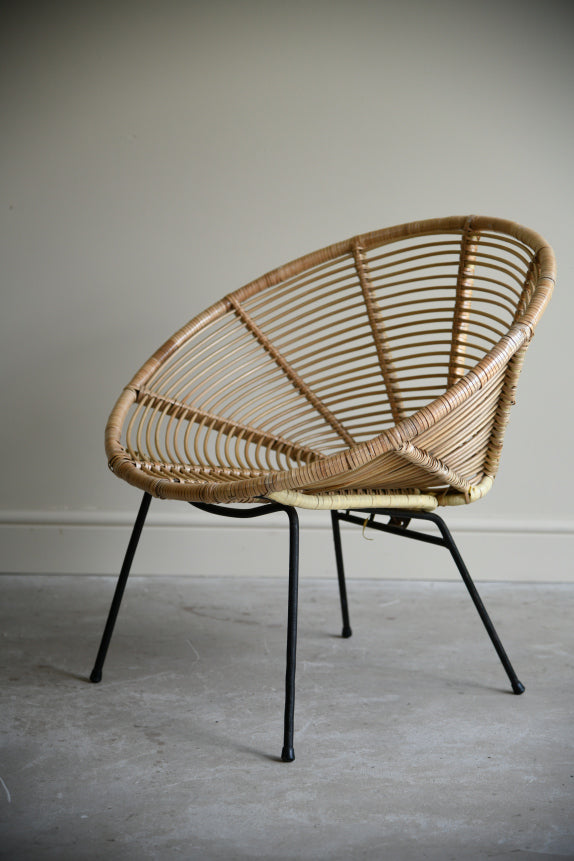 Mid Century Rattan Tub Chair