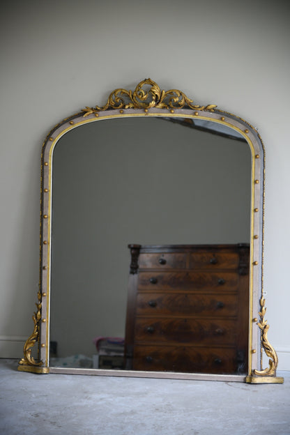 Antique Victorian Overmantle Mirror