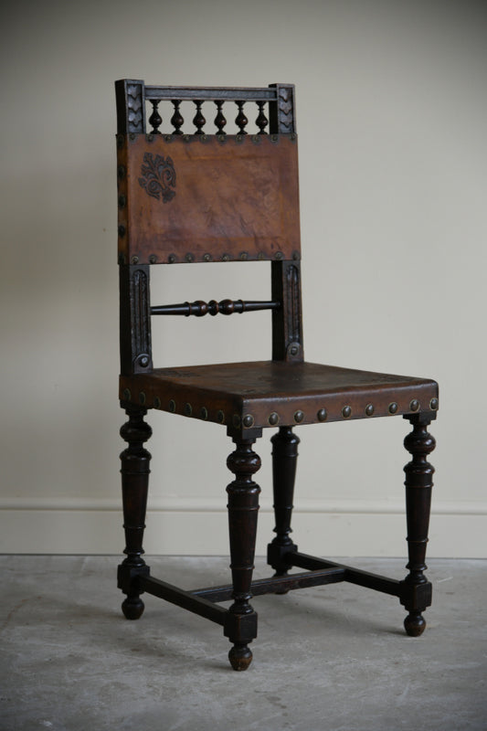 Spanish Style Tooled Leather Chair