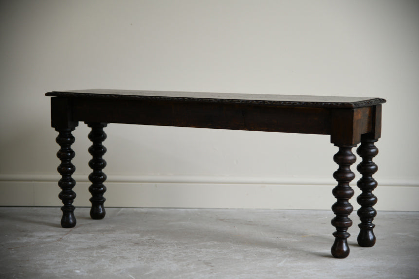 Victorian Oak Bench Window Seat