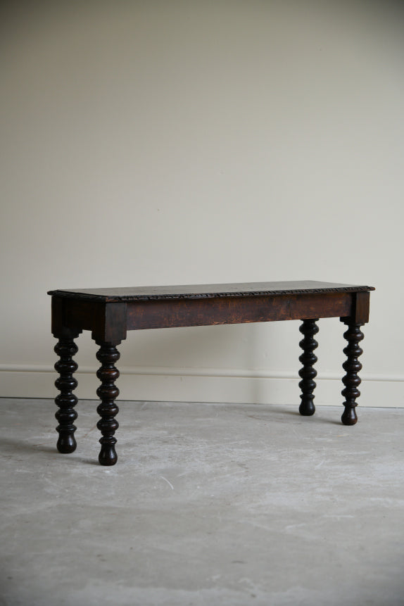 Victorian Oak Bench Window Seat