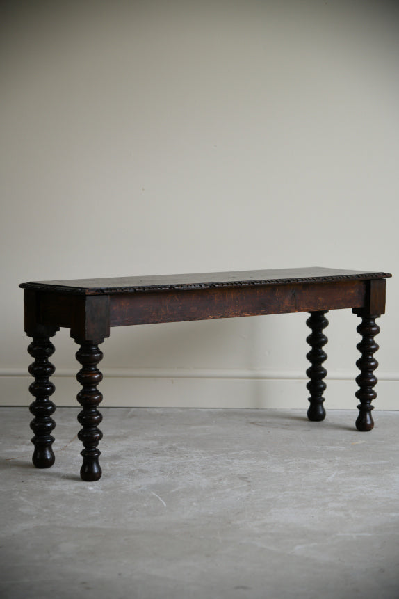 Victorian Oak Bench Window Seat