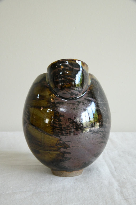Vintage Glazed Pottery Jug