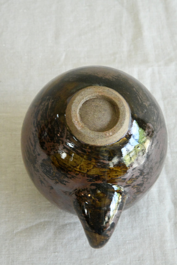 Vintage Glazed Pottery Jug