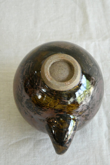 Vintage Glazed Pottery Jug