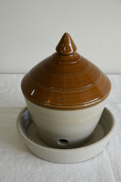 Stoneware Poultry Feeder