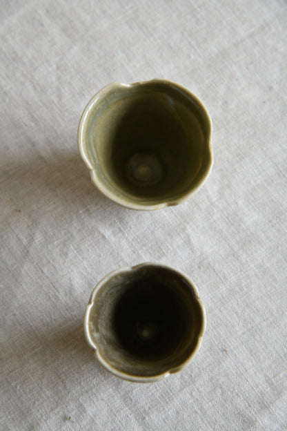 Pair Small Pottery Pots