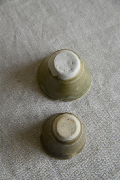 Pair Small Pottery Pots