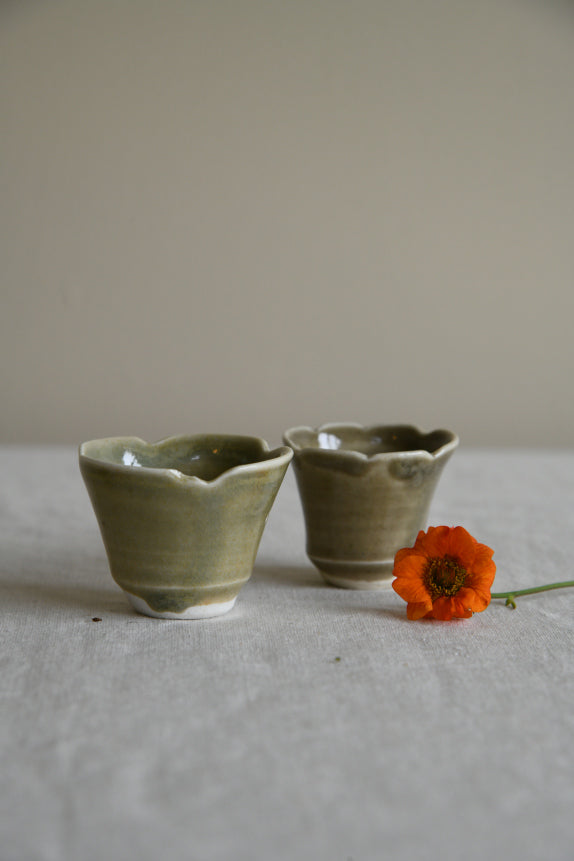 Pair Small Pottery Pots