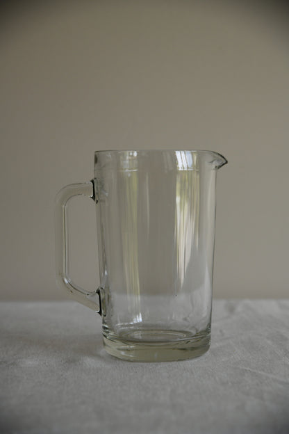 Vintage Clear Glass Water Jug