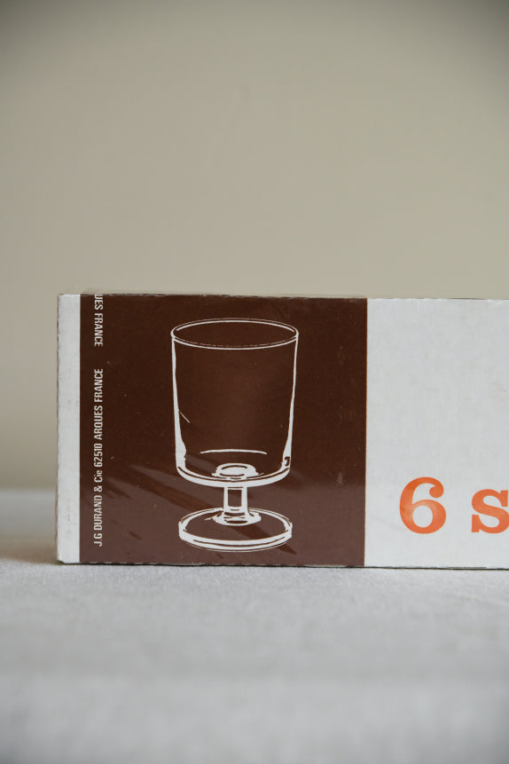 Vintage Boxed Luminarc Suede No 4 Glasses