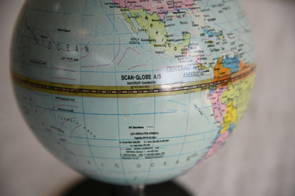 Vintage 1970s Miniature Desk Top Scan Globe