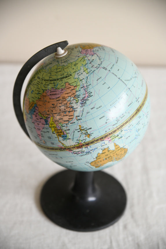 Vintage 1970s Miniature Desk Top Scan Globe