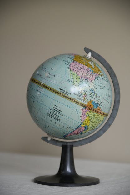 Vintage 1970s Miniature Desk Top Scan Globe