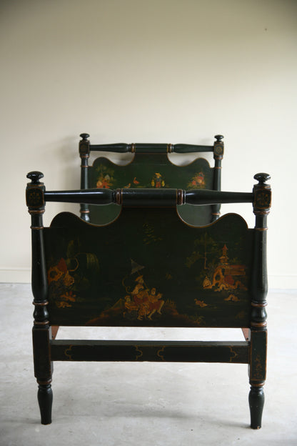 Antique Early 20th Century Chinoiserie Single Bed