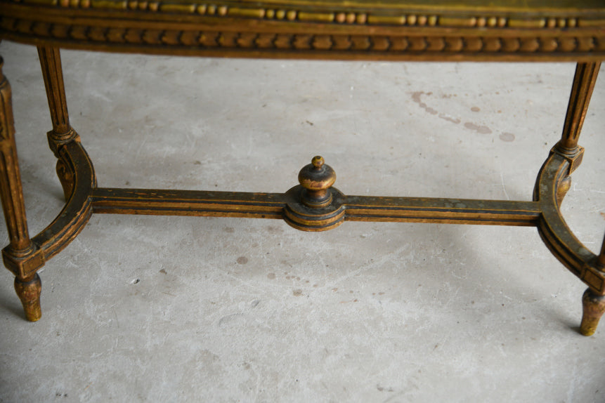 Early 20th Century French Gilt Wood Cane Stool