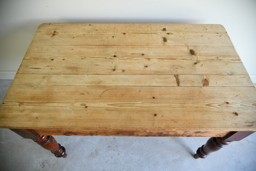 Antique Pine Scrub Top Kitchen Table